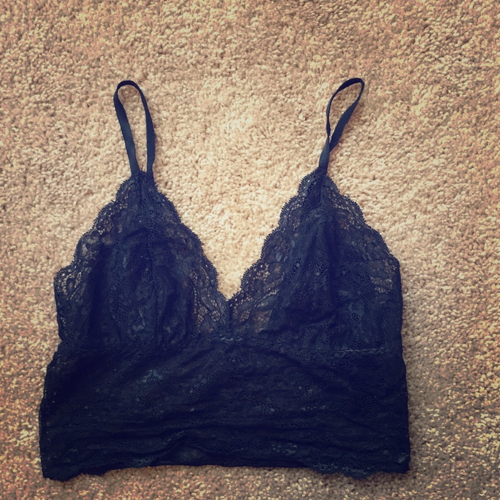 Black lace bralette